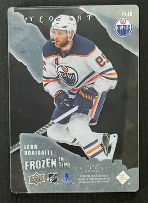 2022-23 UD Trilogy Leon Draisaitl Frozen In Time Plexi Black 1/1 back